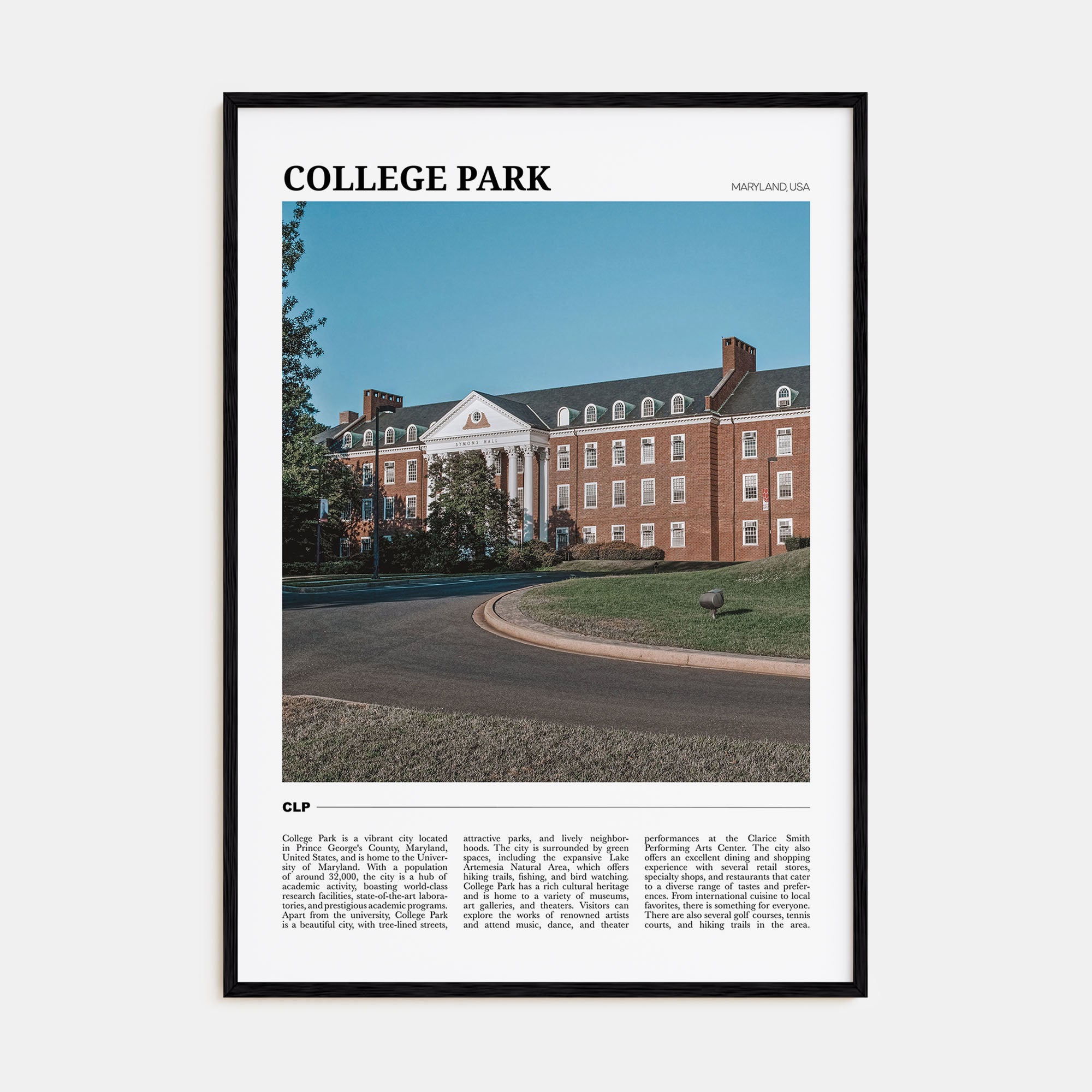 College Park Travel Color Poster