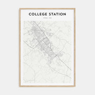 College Station Map Portrait Poster