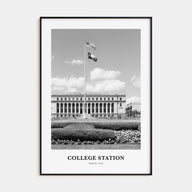 College Station Portrait B&W Poster