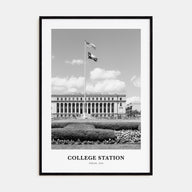 College Station Portrait B&W Poster