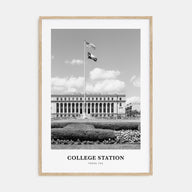 College Station Portrait B&W Poster