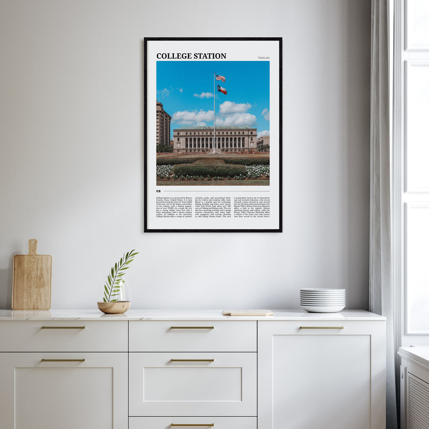 College Station Travel Color Poster