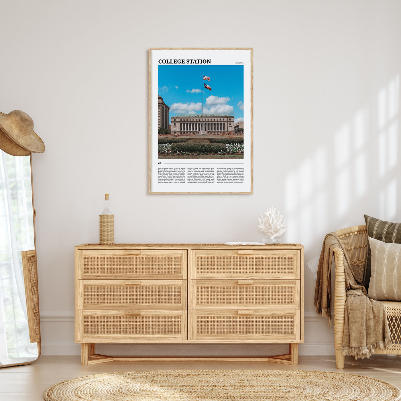 College Station Travel Color Poster