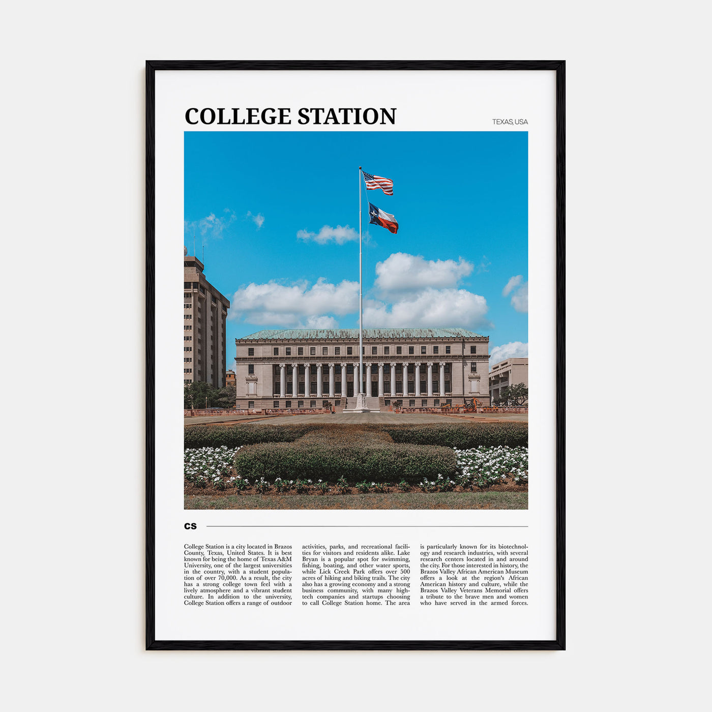 College Station Travel Color Poster