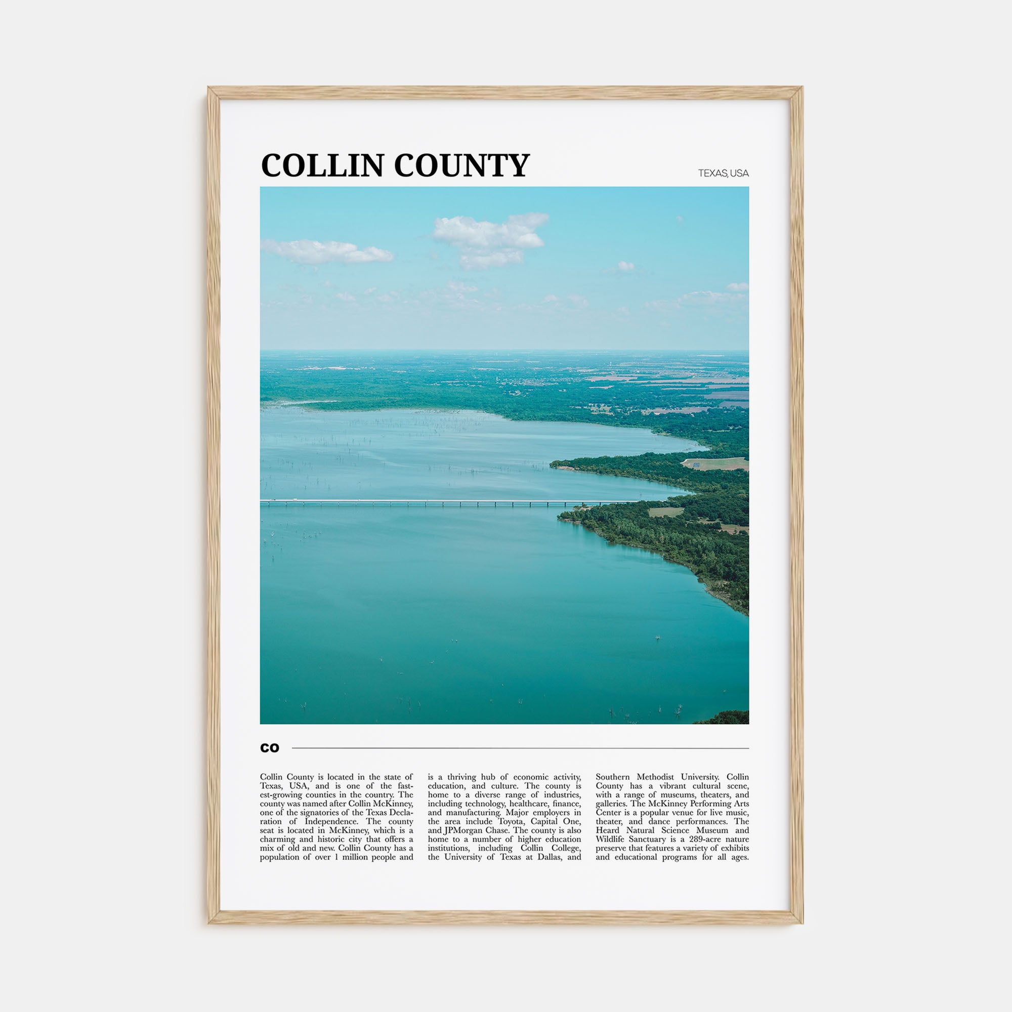 Collin County Travel Color Poster