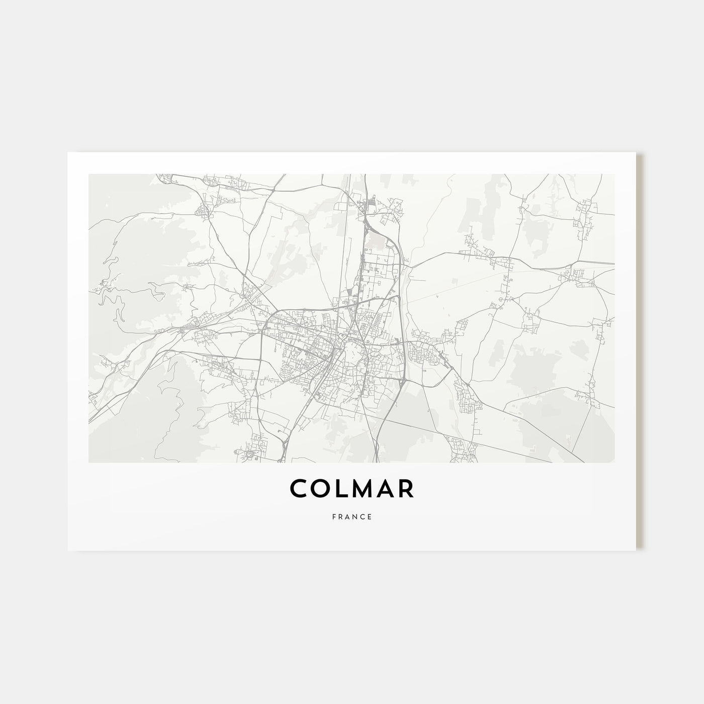 Colmar Map Landscape Poster