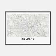Cologne Map Landscape Poster
