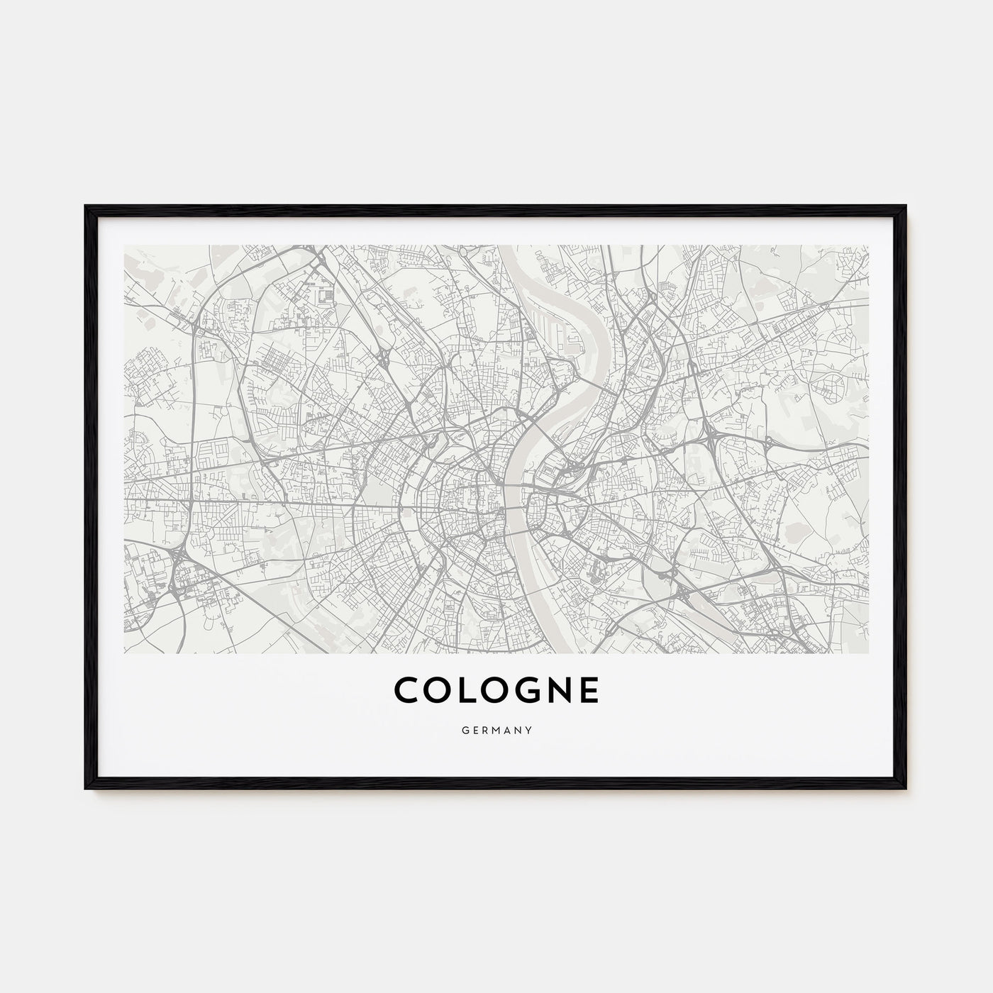 Cologne Map Landscape Poster