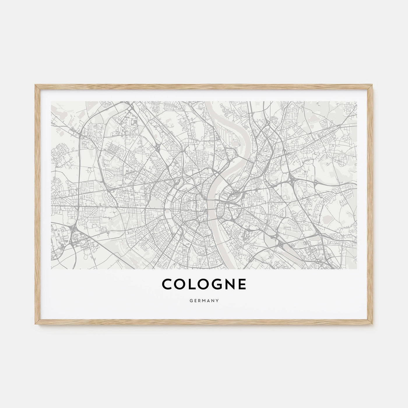 Cologne Map Landscape Poster