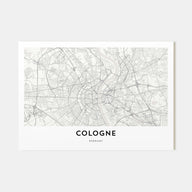 Cologne Map Landscape Poster