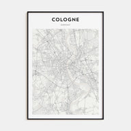 Cologne Map Portrait Poster