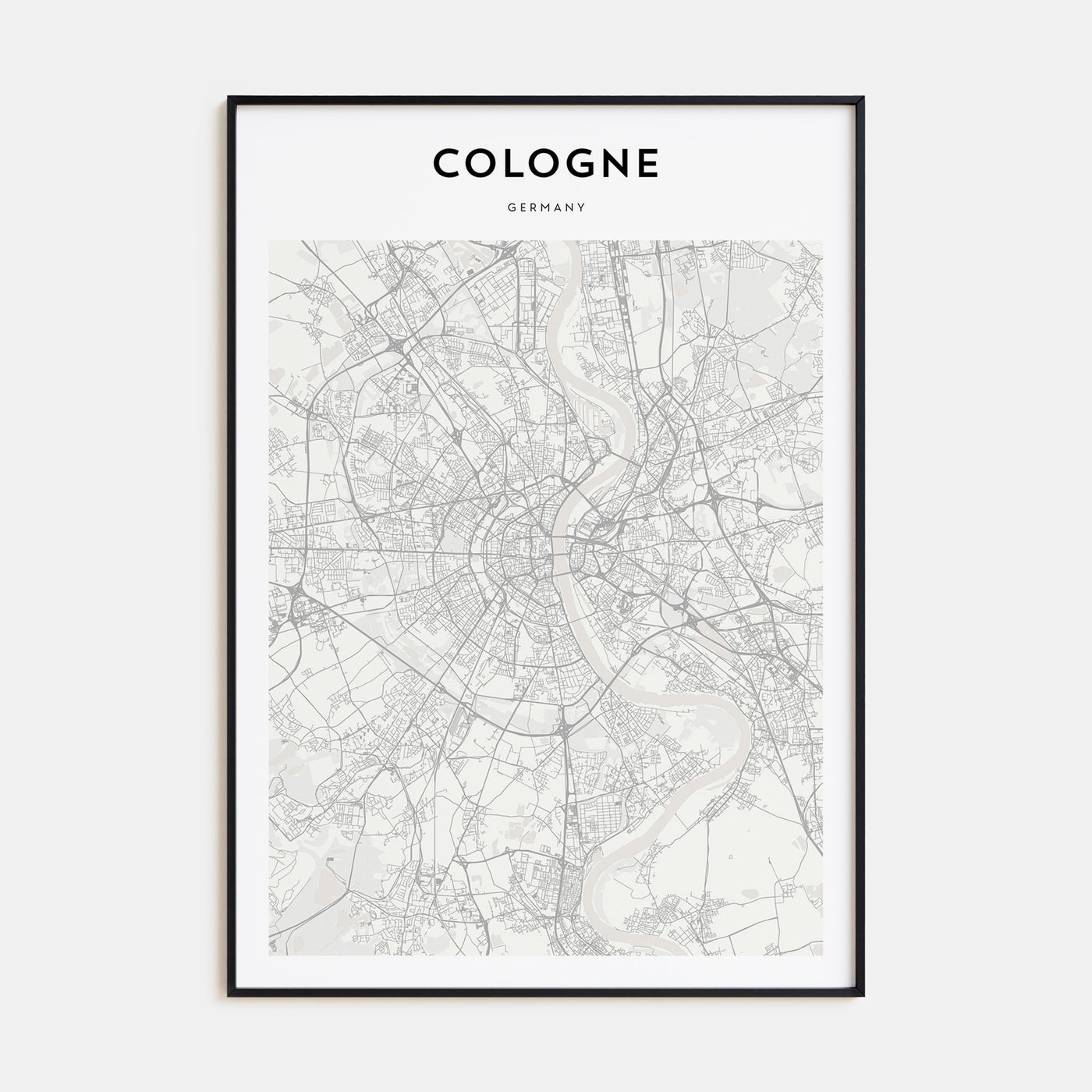 Cologne Map Portrait Poster