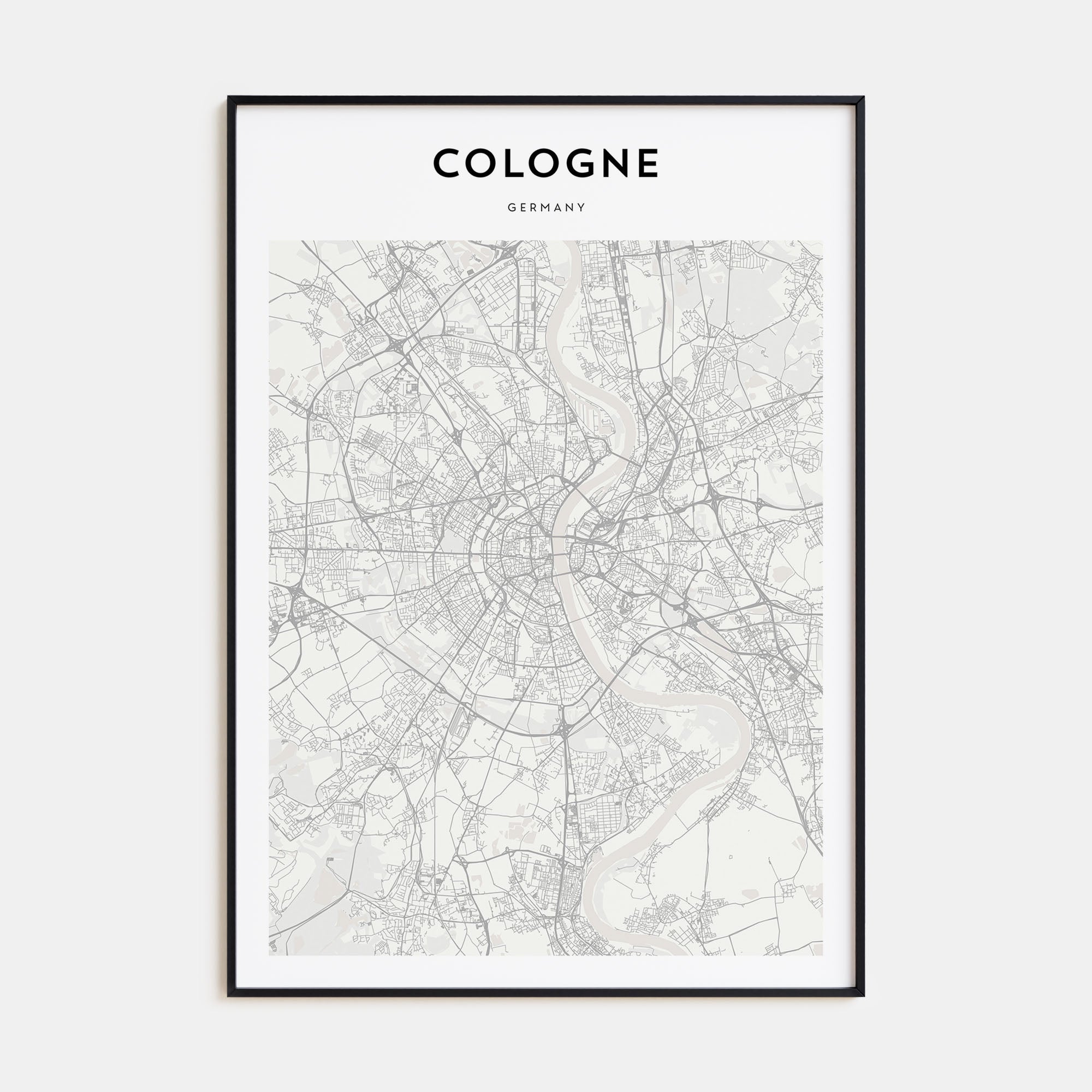 Cologne Map Portrait Poster