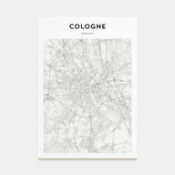Cologne Map Portrait Poster
