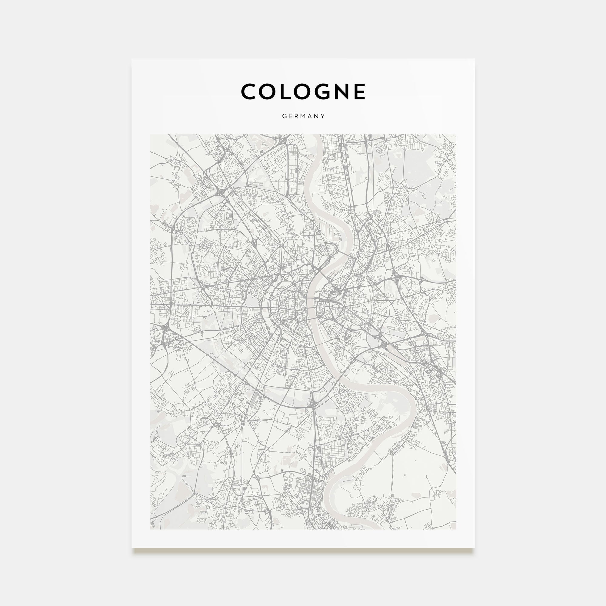 Cologne Map Portrait Poster