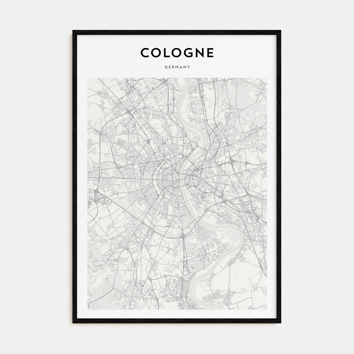 Cologne Map Portrait Poster