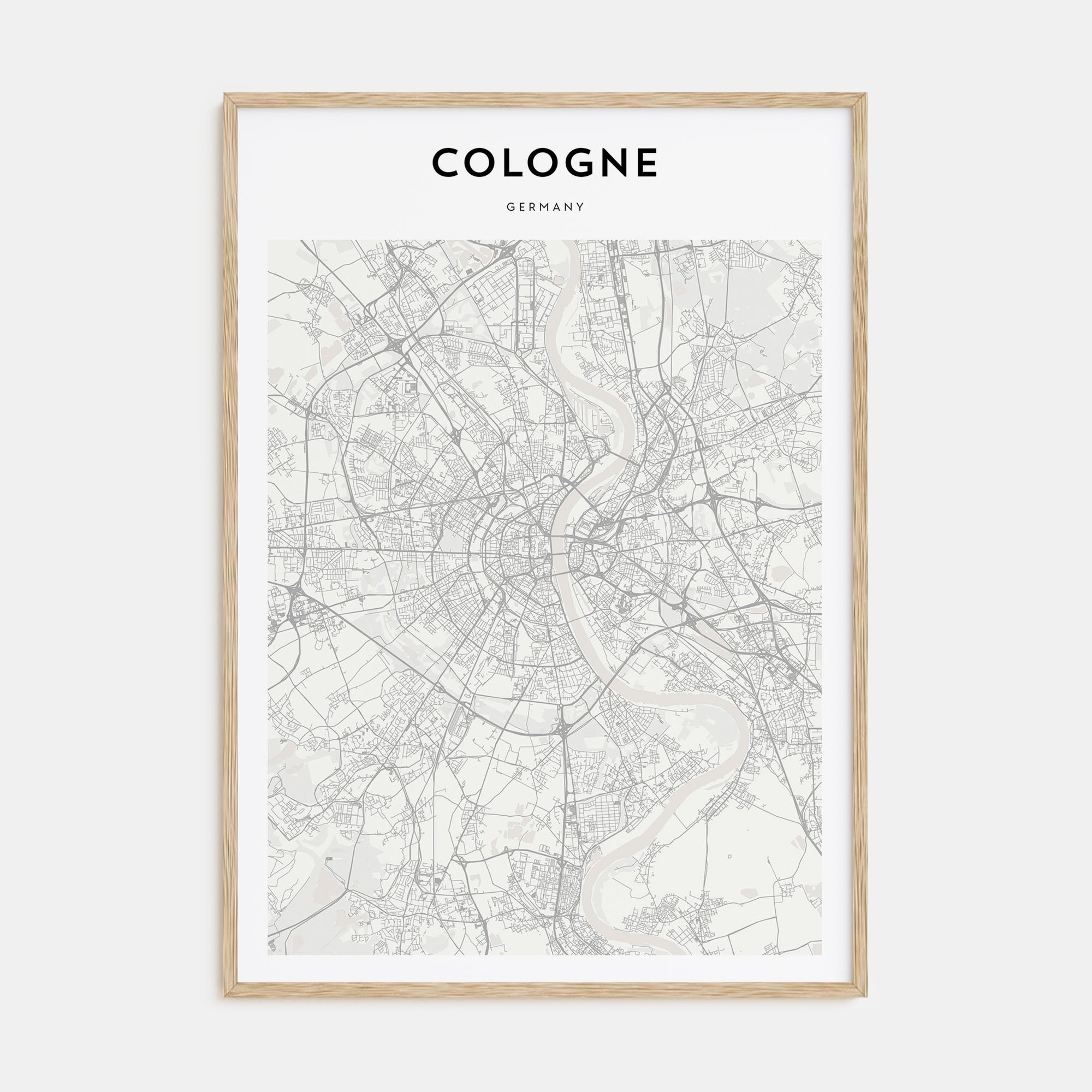 Cologne Map Portrait Poster