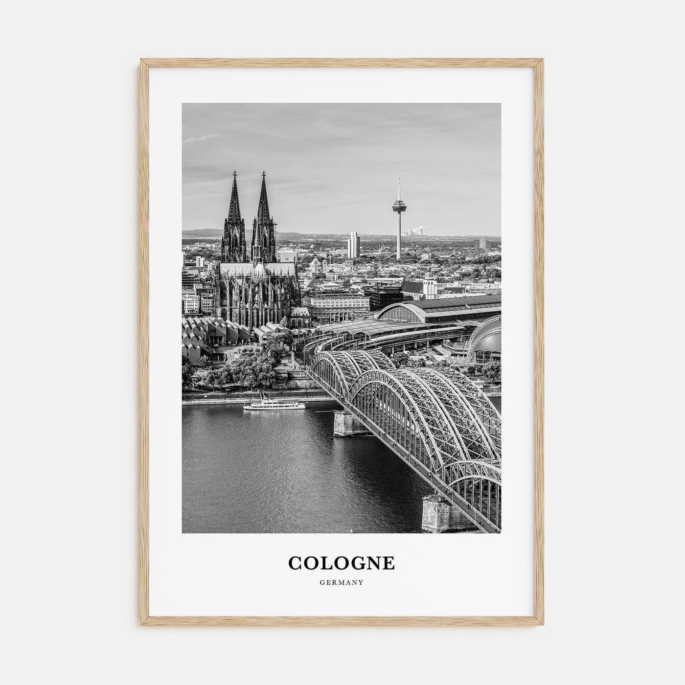 Cologne Portrait B&W Poster