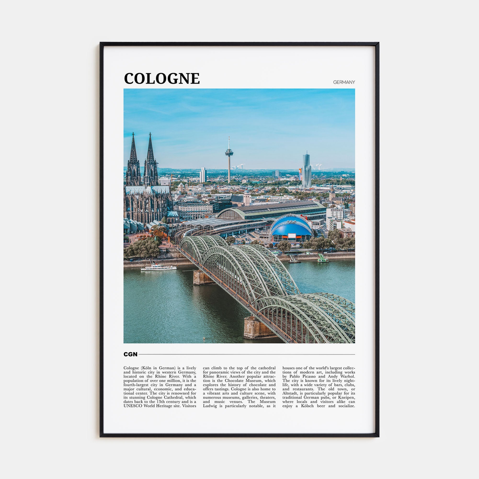 Cologne Travel Color Poster