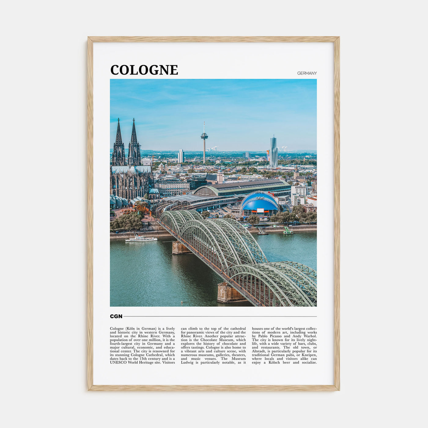 Cologne Travel Color Poster