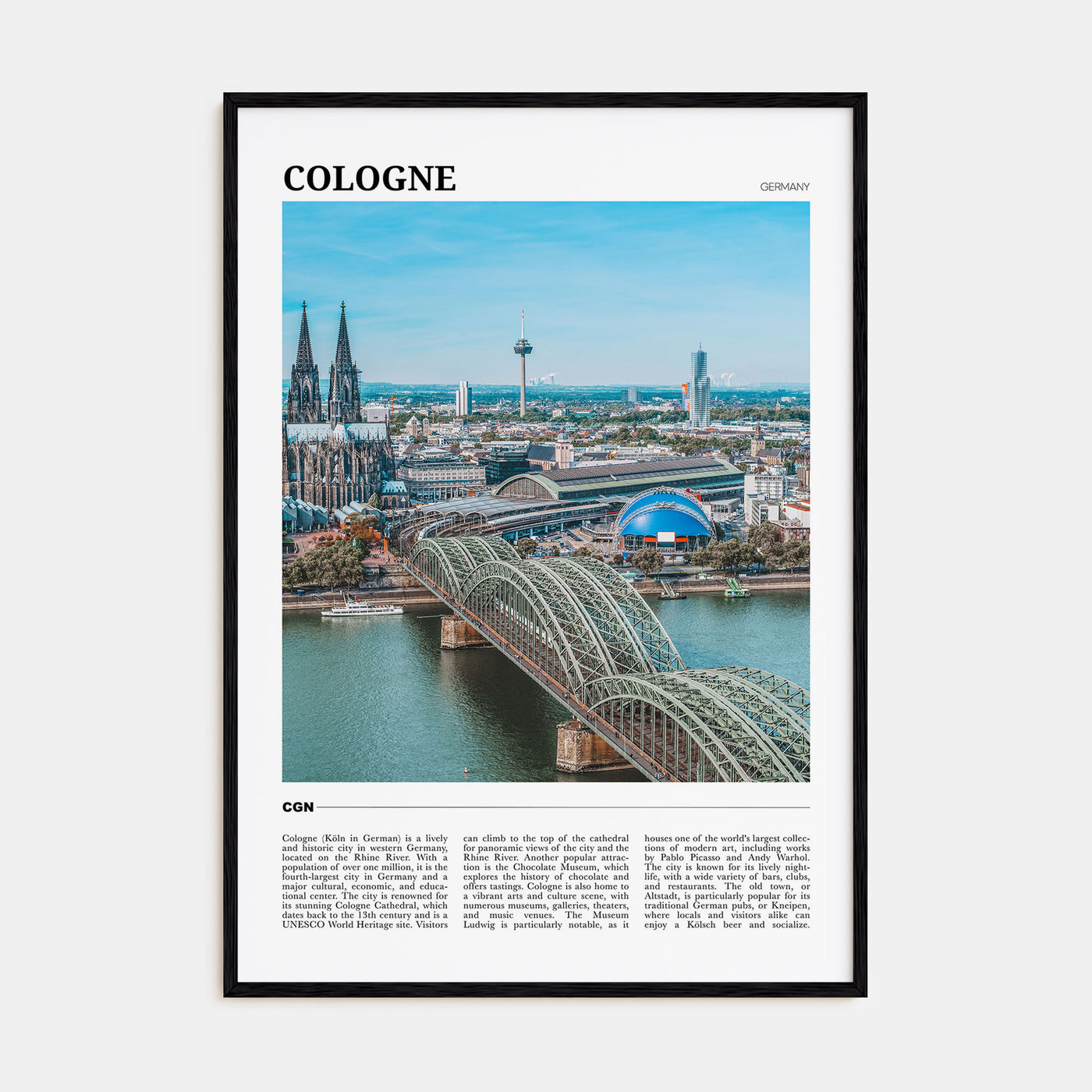 Cologne Travel Color Poster