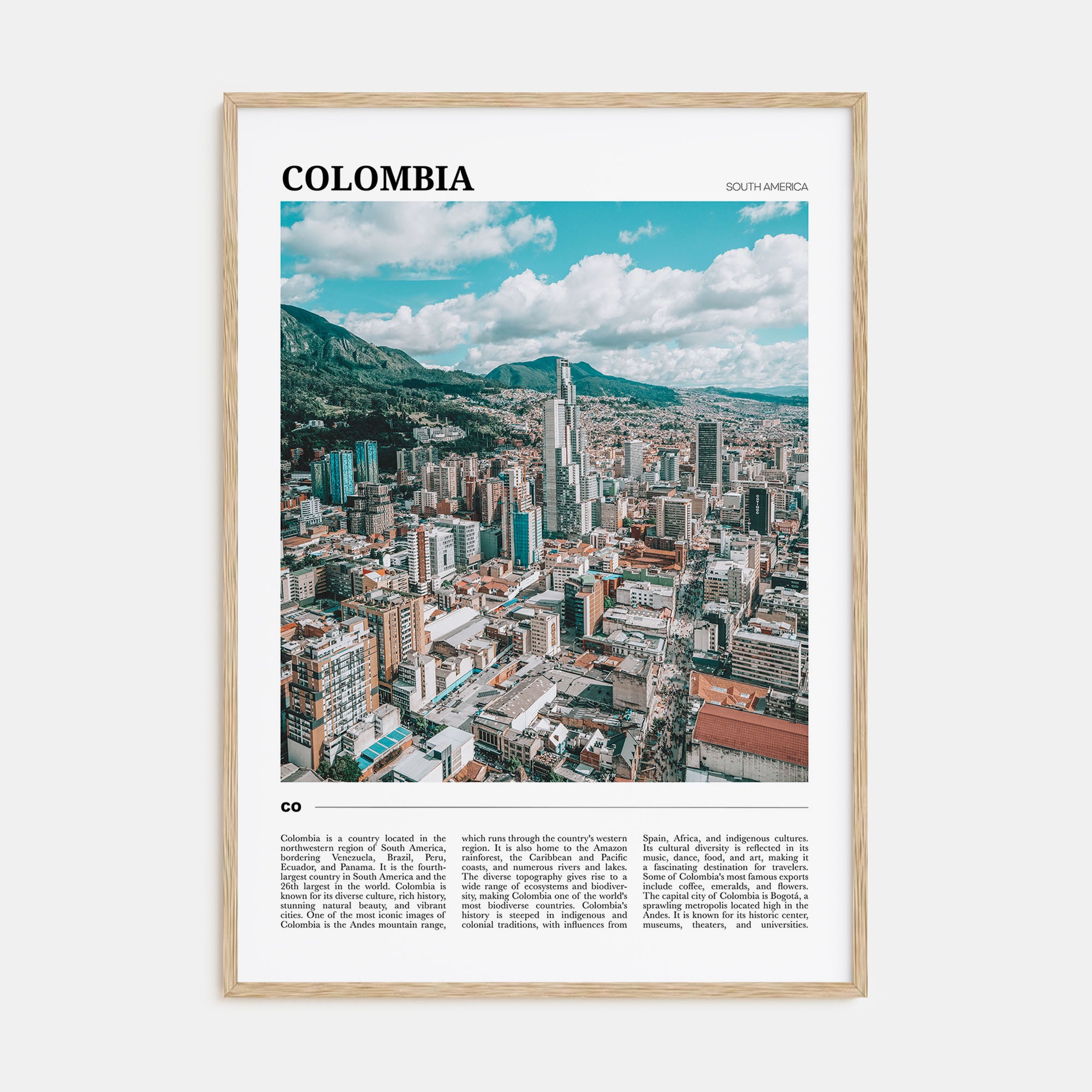 Colombia Travel Color No 1 Poster