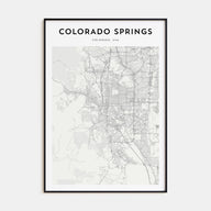 Colorado Springs Map Portrait Poster