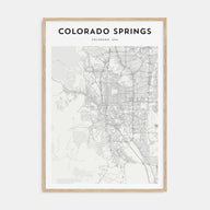 Colorado Springs Map Portrait Poster