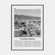 Colorado Springs Travel B&W Poster