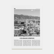 Colorado Springs Travel B&W Poster