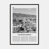 Colorado Springs Travel B&W Poster