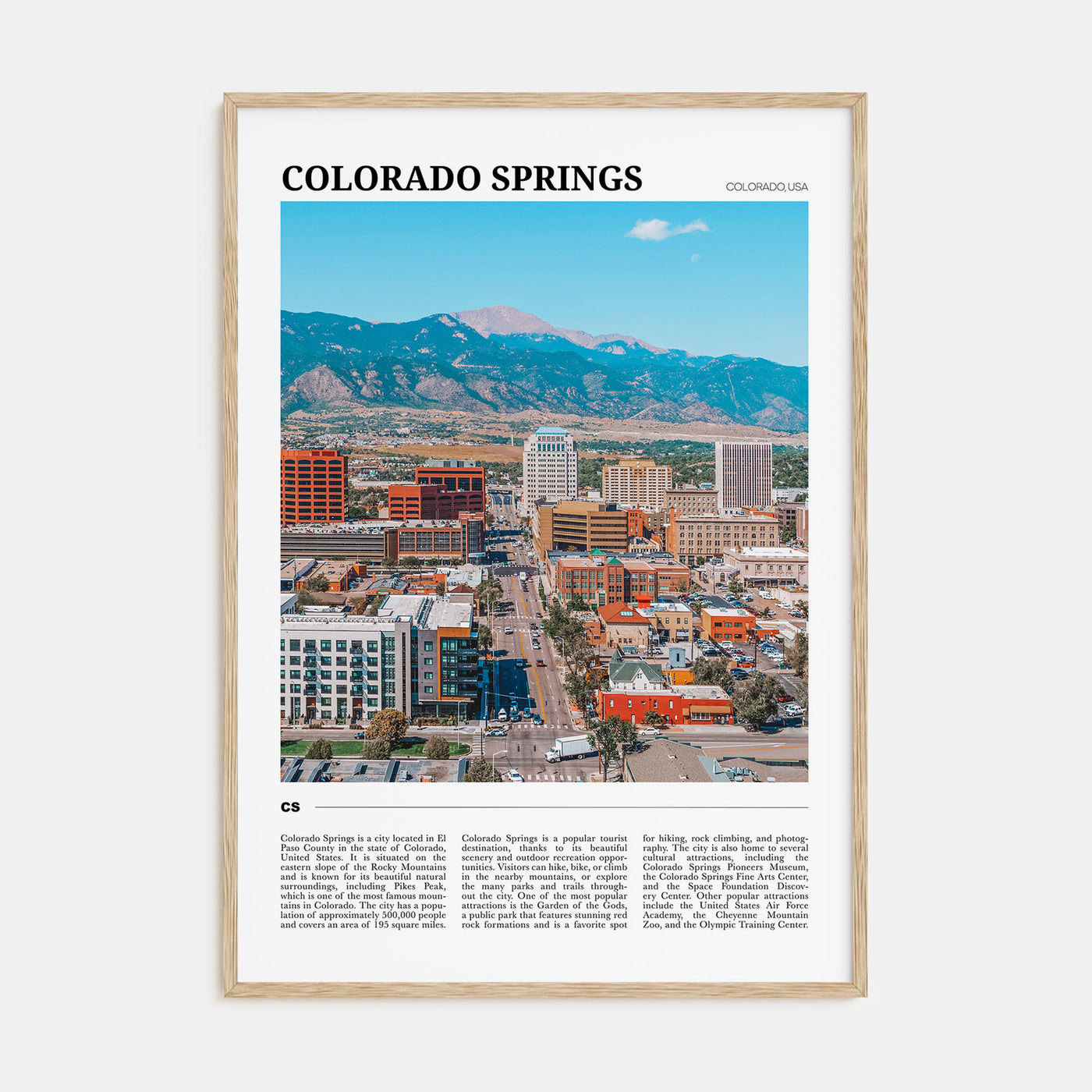 Colorado Springs Travel Color Poster
