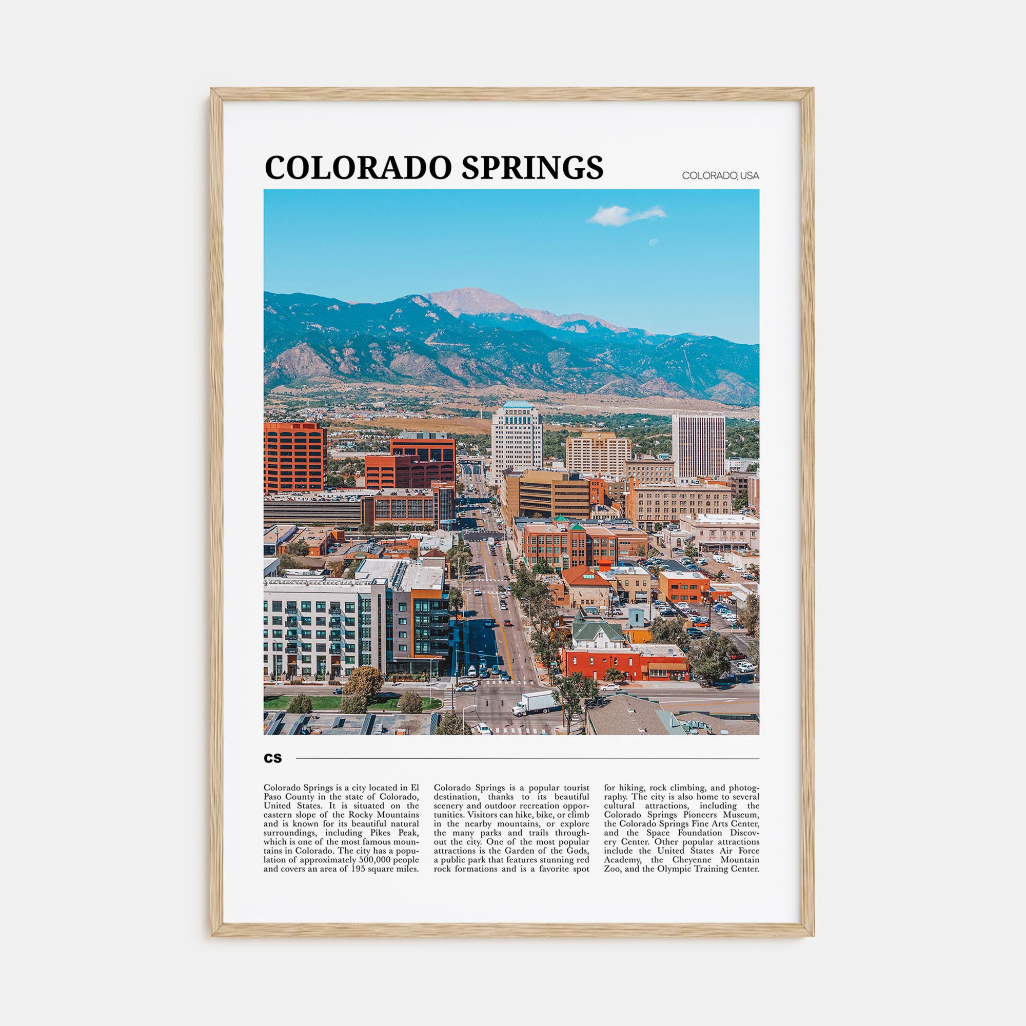 Colorado Springs Travel Color Poster