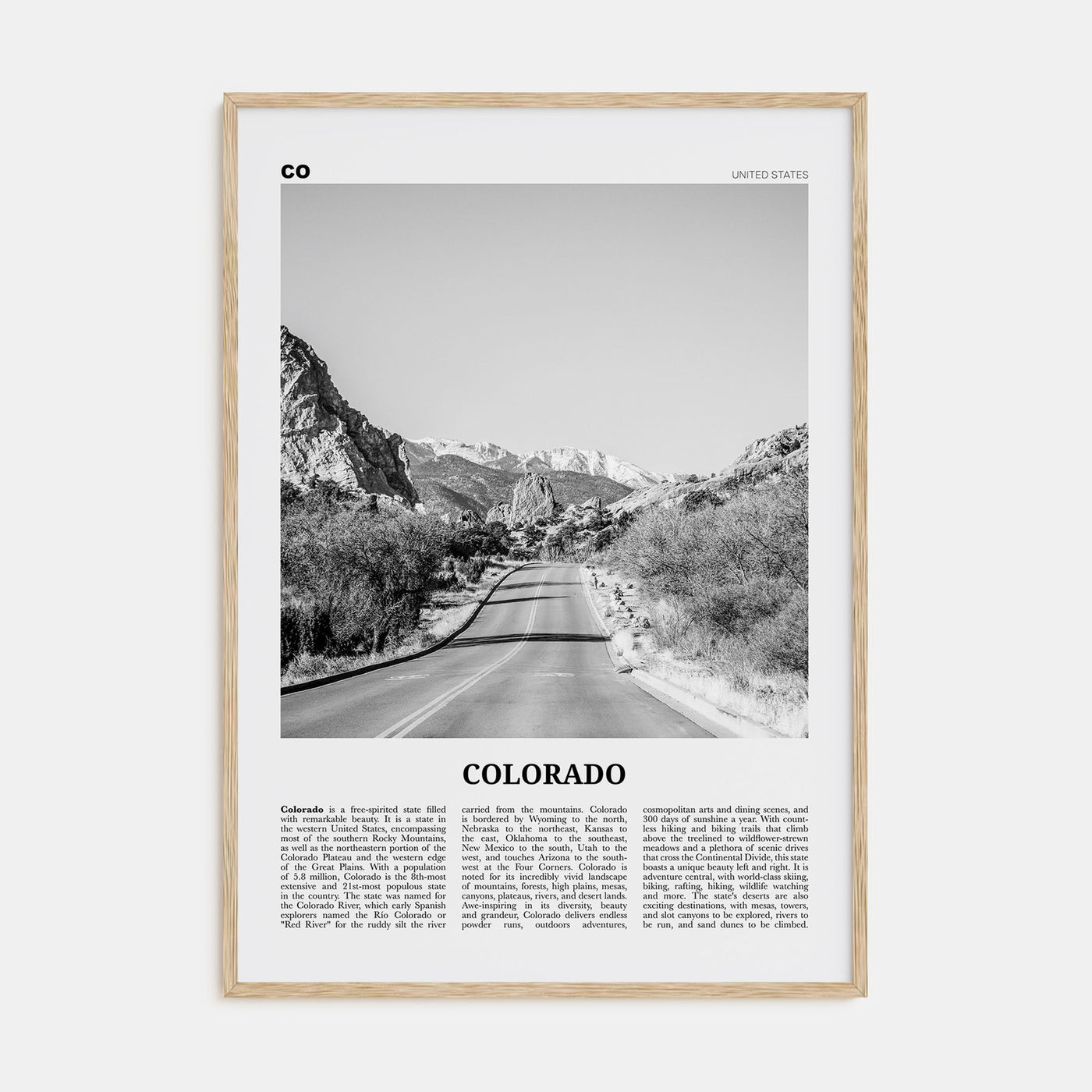Colorado Travel B&W No 2 Poster