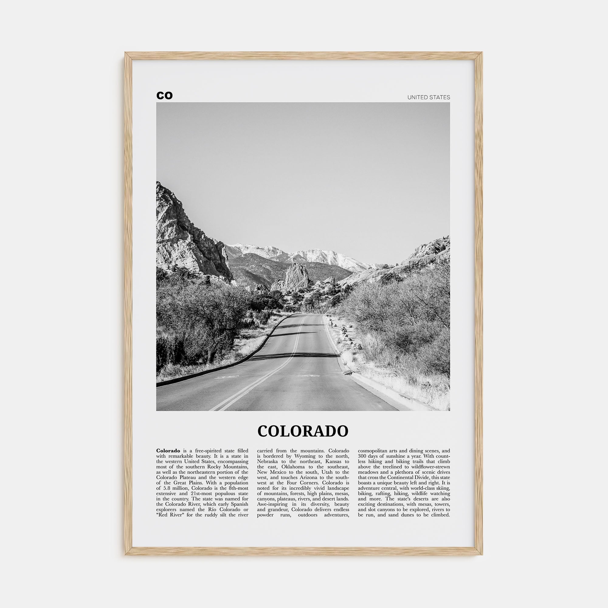 Colorado Travel B&W No 2 Poster