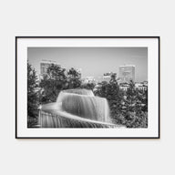 Columbia, South Carolina Landscape B&W Poster