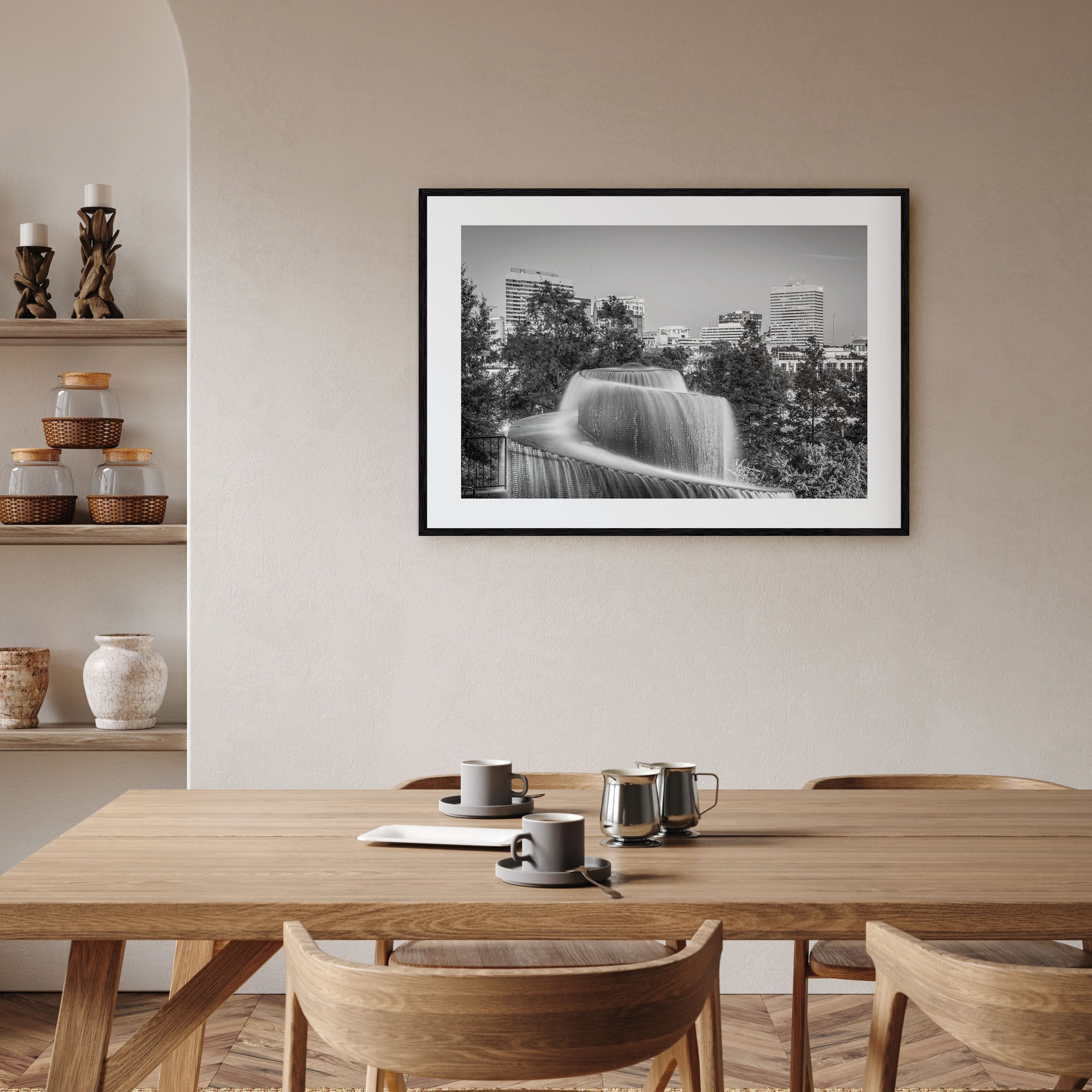 Columbia, South Carolina Landscape B&W Poster