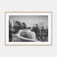 Columbia, South Carolina Landscape B&W Poster