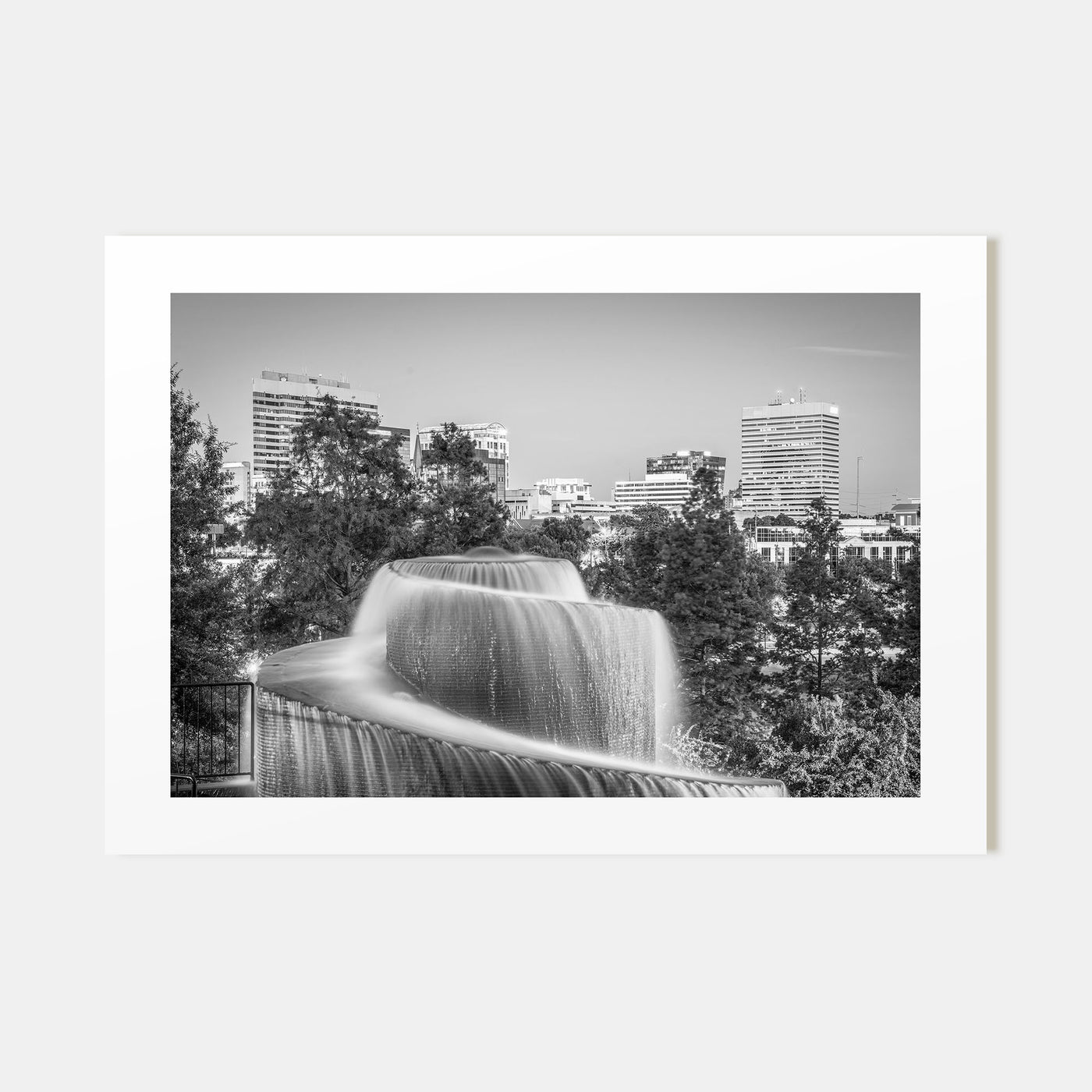 Columbia, South Carolina Landscape B&W Poster