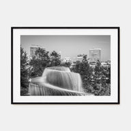Columbia, South Carolina Landscape B&W Poster