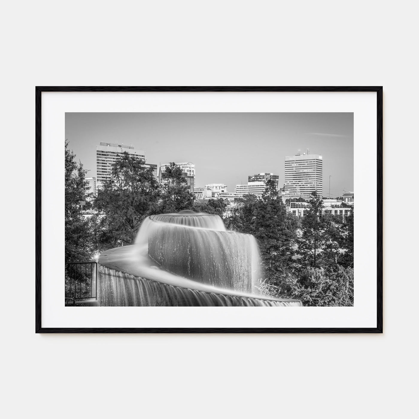 Columbia, South Carolina Landscape B&W Poster