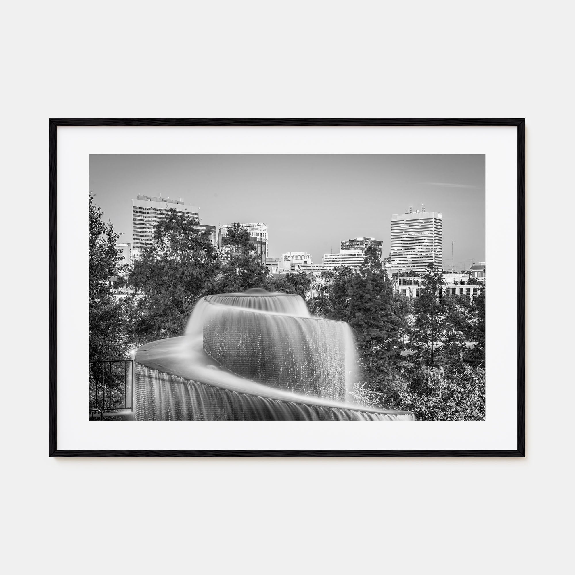Columbia, South Carolina Landscape B&W Poster