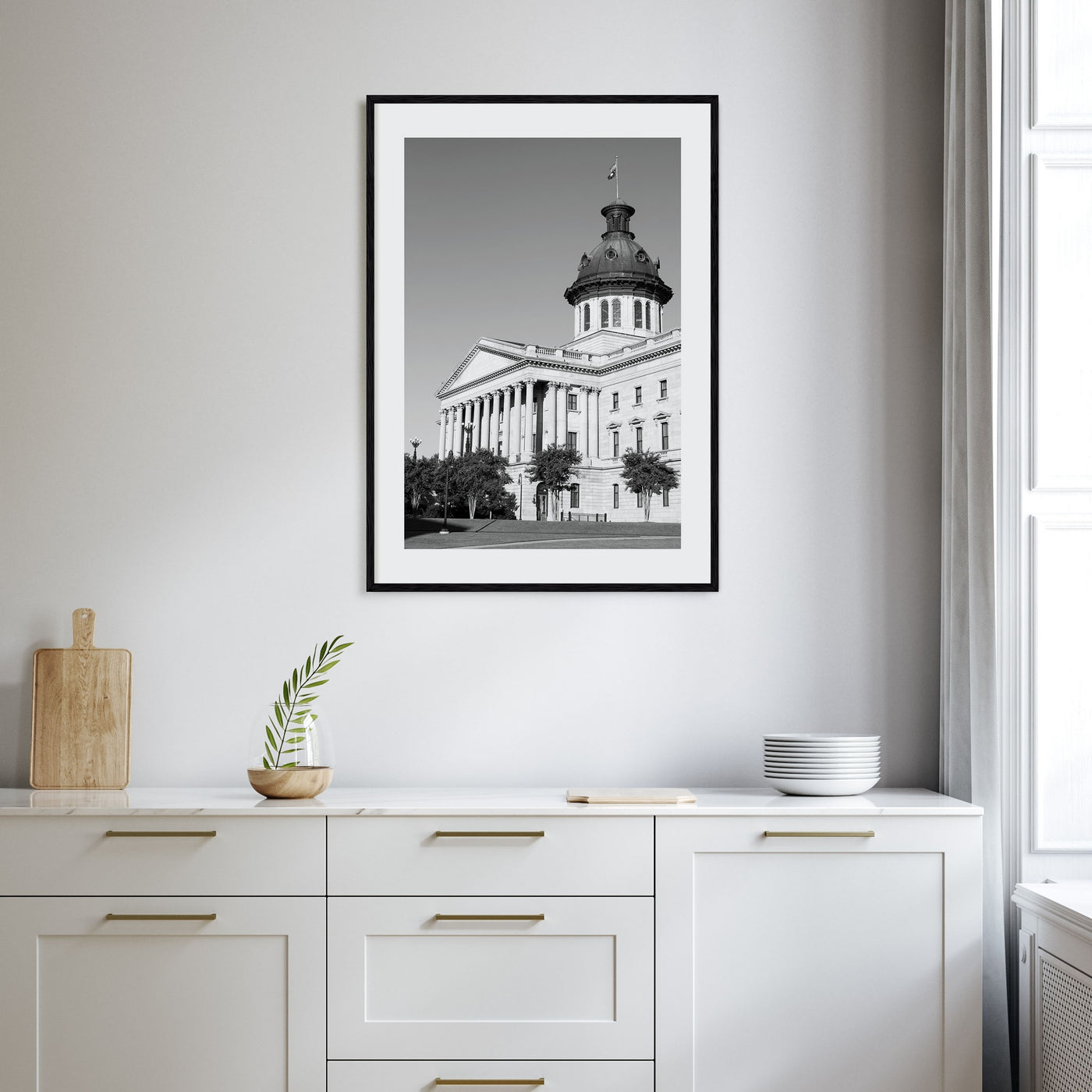 Columbia, South Carolina Photo B&W Poster