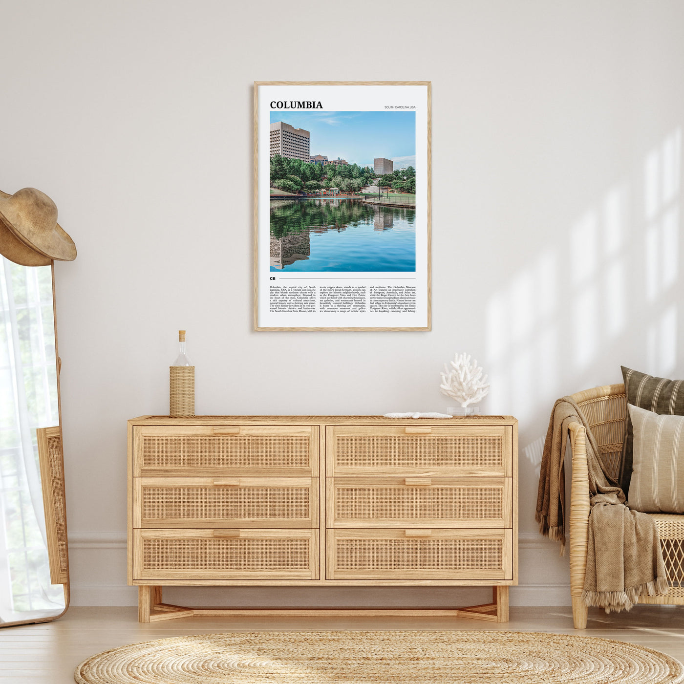 Columbia, South Carolina Travel Color Poster