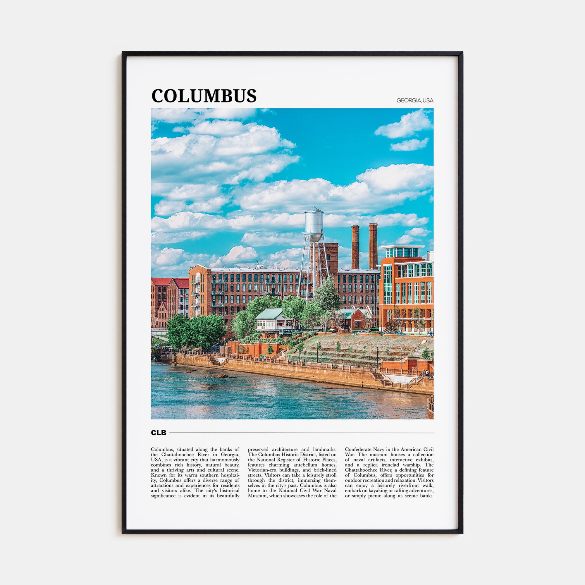 Columbus, Georgia Travel Color Poster