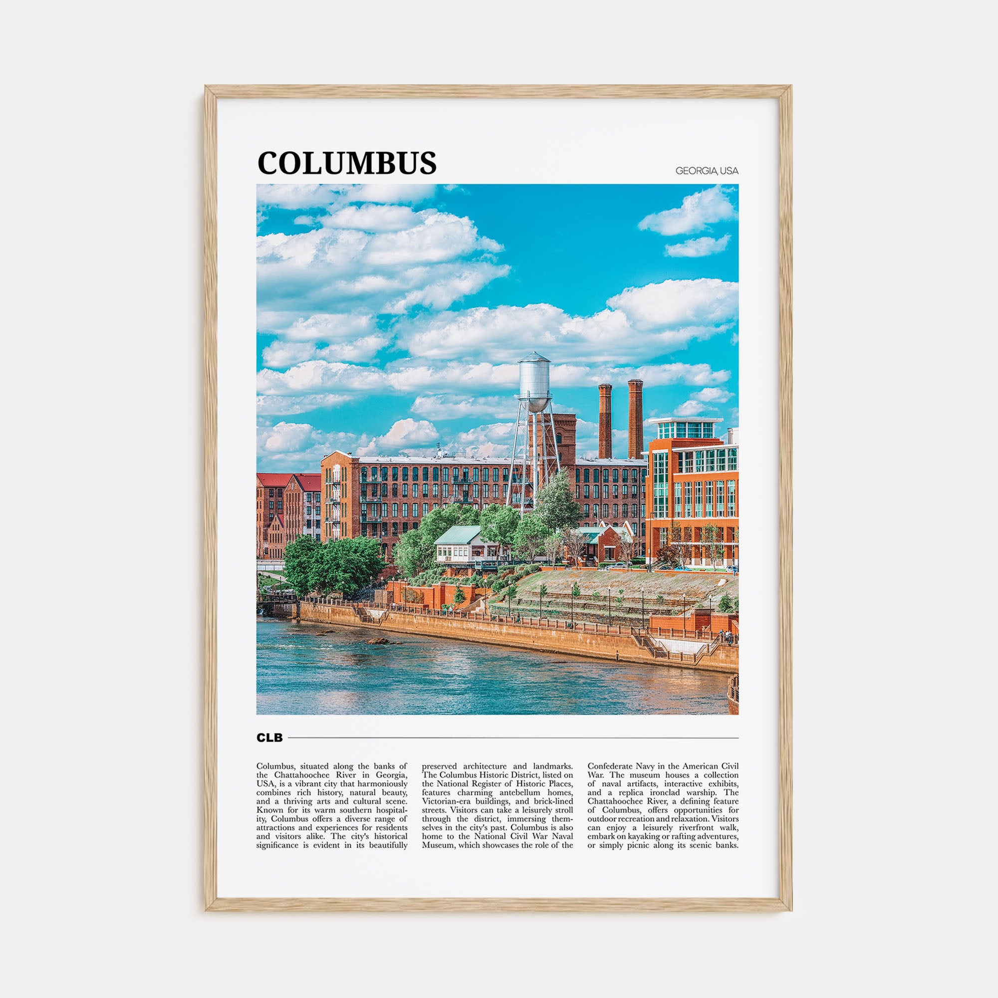 Columbus, Georgia Travel Color Poster