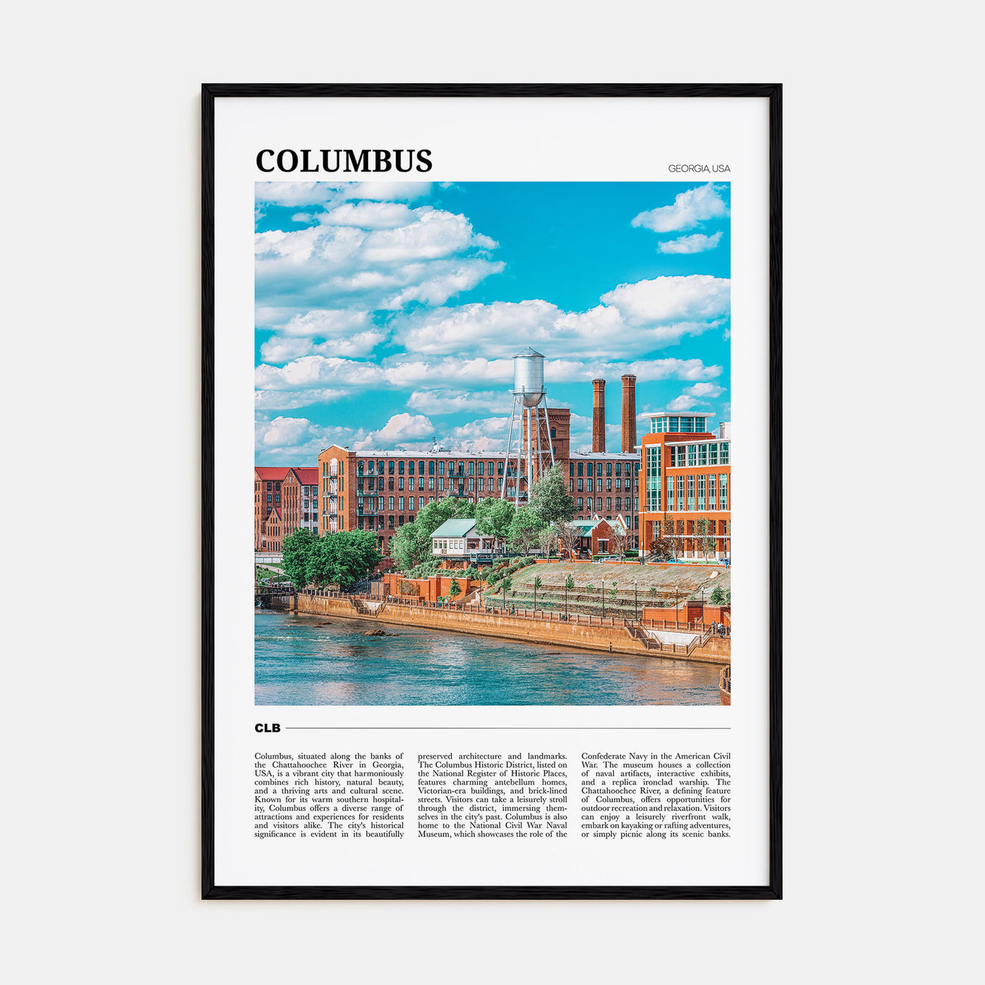 Columbus, Georgia Travel Color Poster