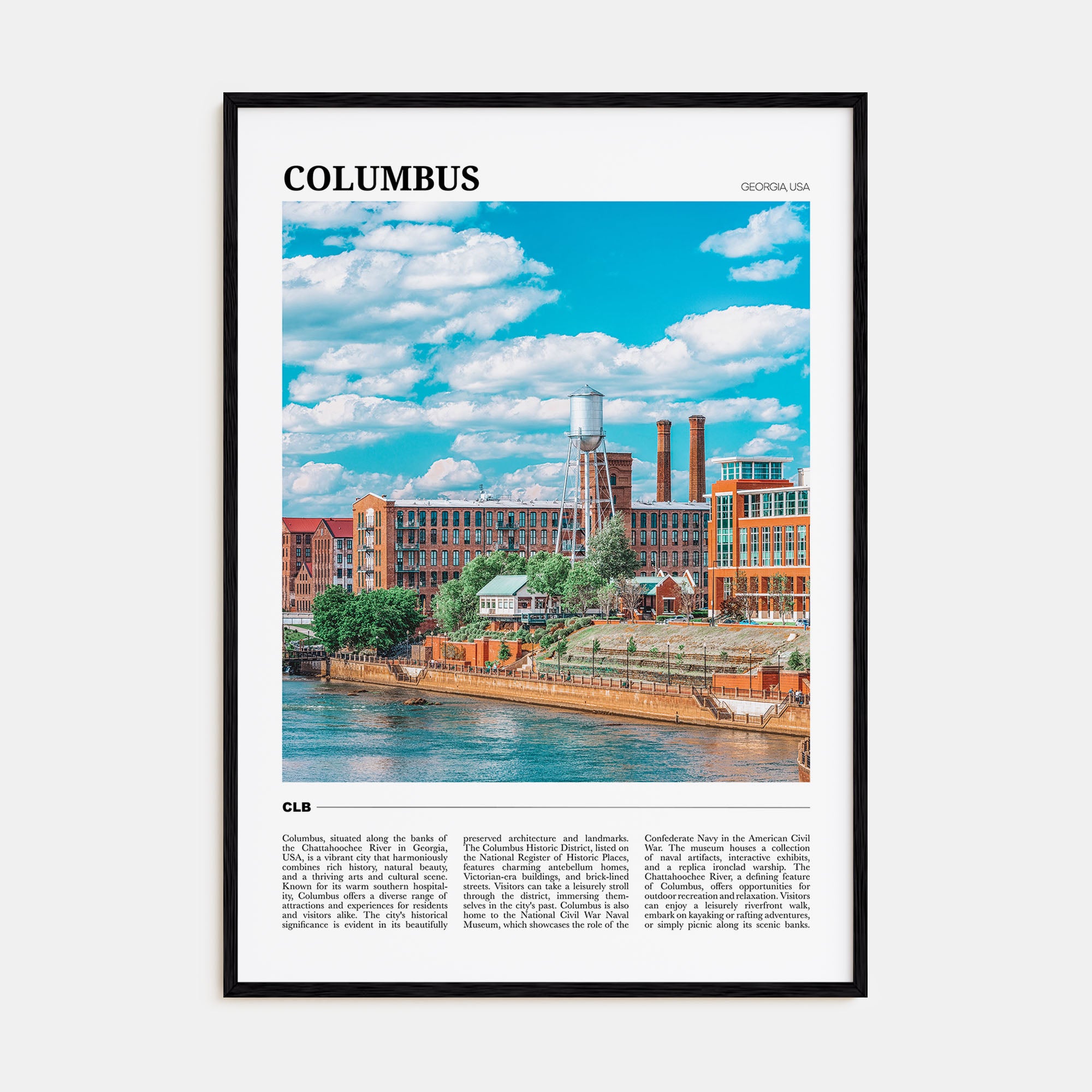 Columbus, Georgia Travel Color Poster