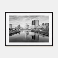 Columbus, Ohio Landscape B&W Poster