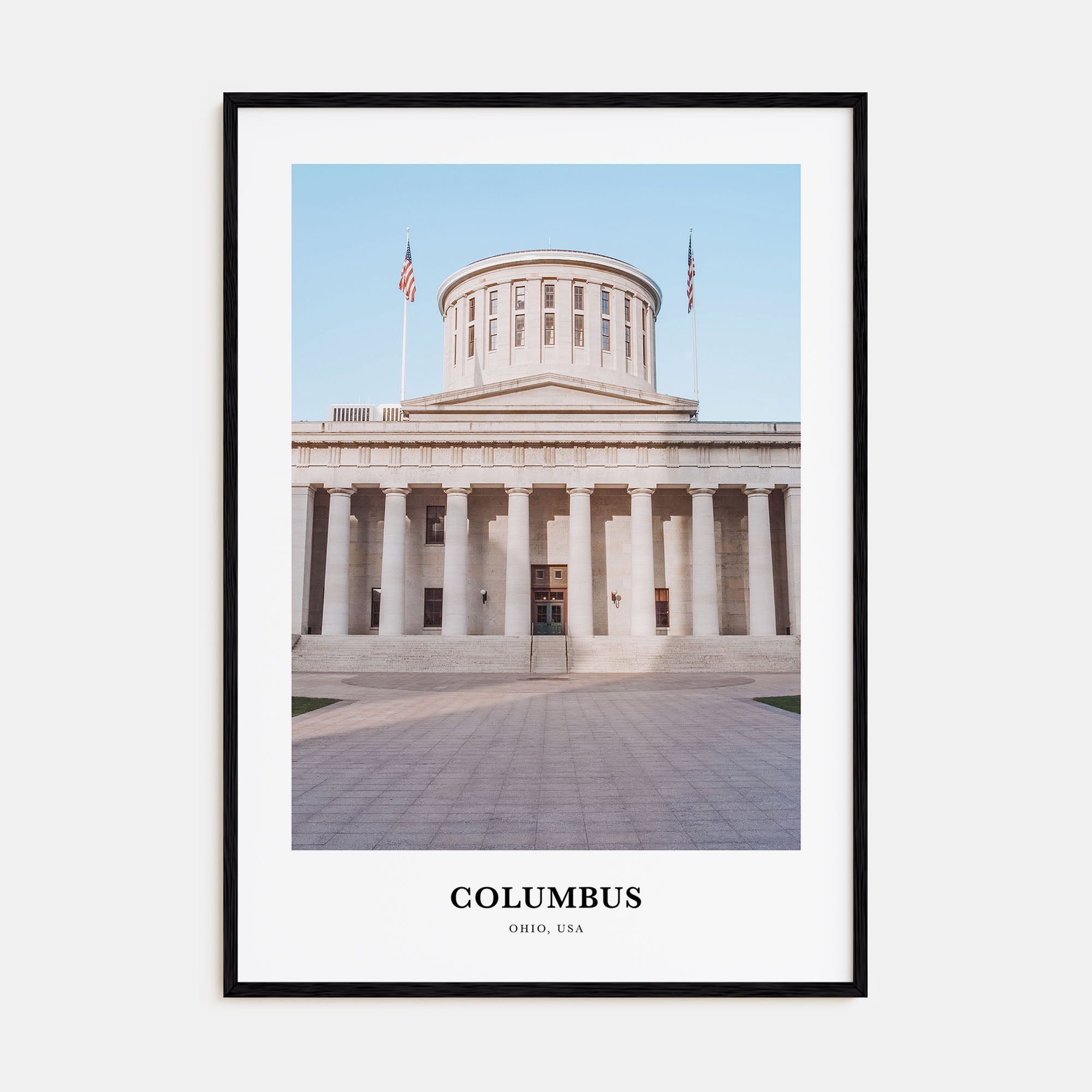 Columbus, Ohio Portrait Color No 2 Poster